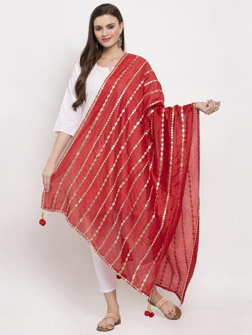 tassel detailed gota work dupatta - 17970390 - Very Small Image - 1