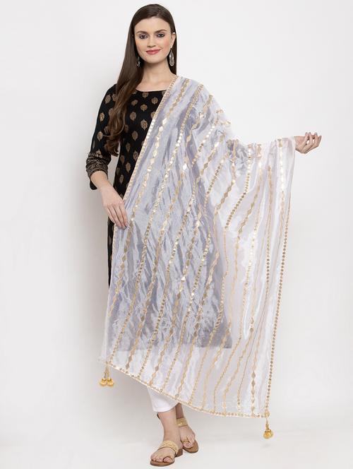 tassel detailed gota work dupatta - 17970393 - Very Small Image - 1