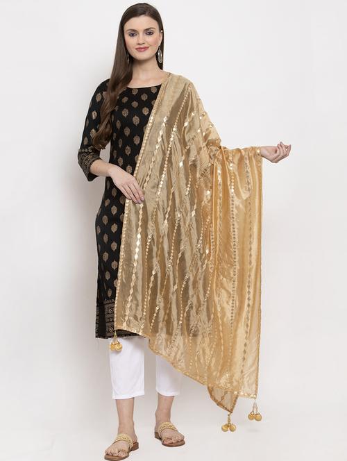 tassel detailed gota work dupatta - 17970394 - Very Small Image - 1