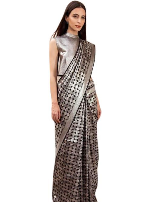design detail: blue banarasi woven design - 17970434 - Very Small Image - 1