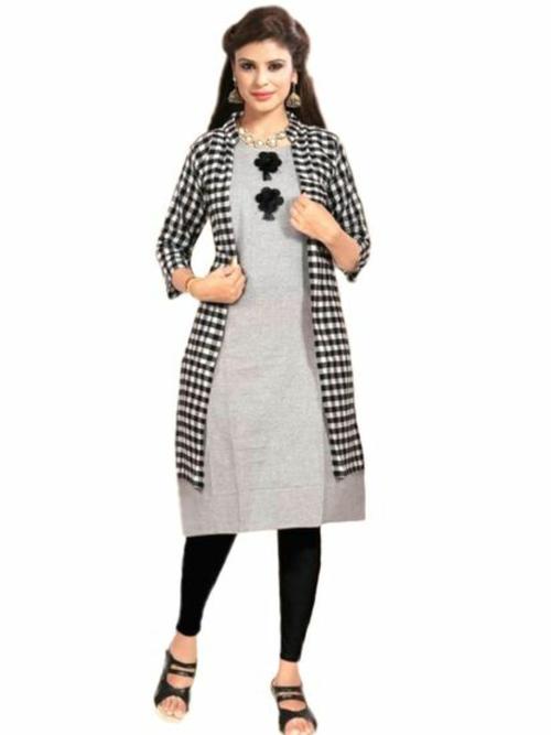 grey cotton kurta - 17970582 - Very Small Image - 1