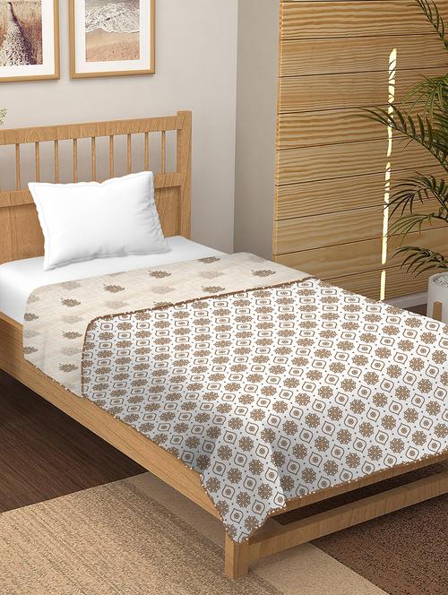 bella casa plume collection single dohar/ac blanket reversible cotton| size: 152x228cm - 17970645 - Very Small Image - 1