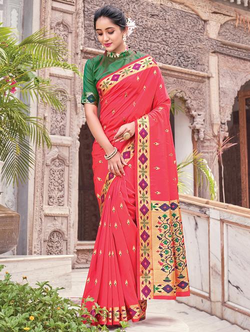 women's banarasi saree with blouse - 17970691 - Very Small Image - 1