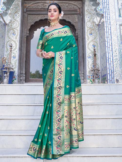 ethnic motifs woven saree - 17970744 - Very Small Image - 1