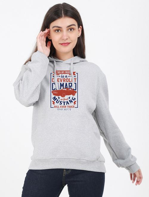 hooded neck graphic sweatshirt - 17971184 - Very Small Image - 1