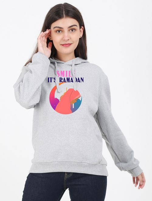 hooded neck graphic sweatshirt - 17971283 - Very Small Image - 1