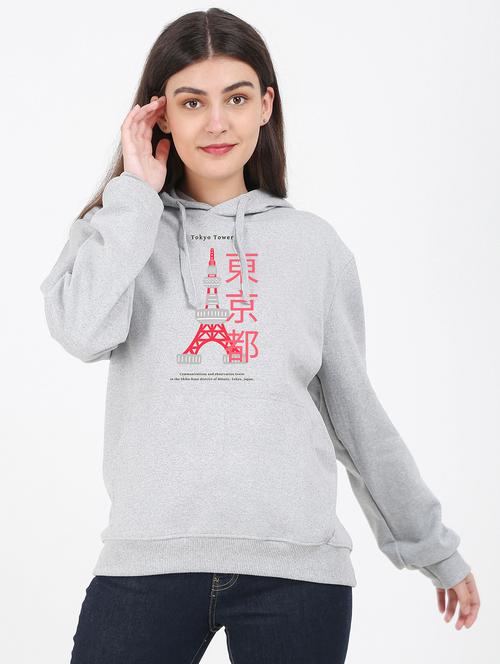hooded neck graphic sweatshirt - 17971688 - Very Small Image - 1