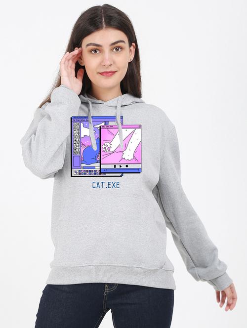 hooded neck graphic sweatshirt - 17971693 - Very Small Image - 1