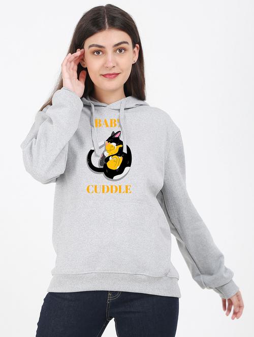 hooded neck graphic sweatshirt - 17971701 - Very Small Image - 1