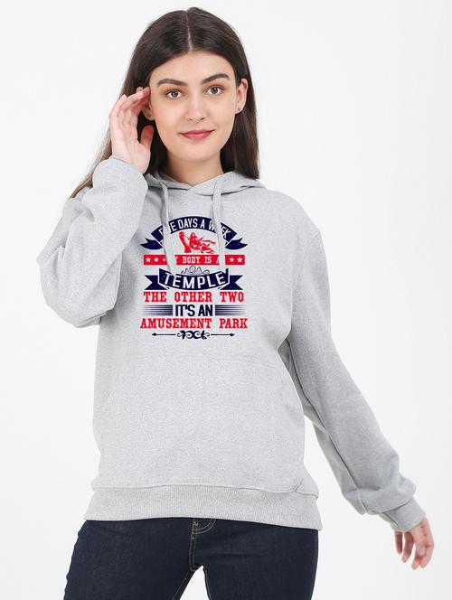 hooded neck graphic sweatshirt - 17971758 - Very Small Image - 1