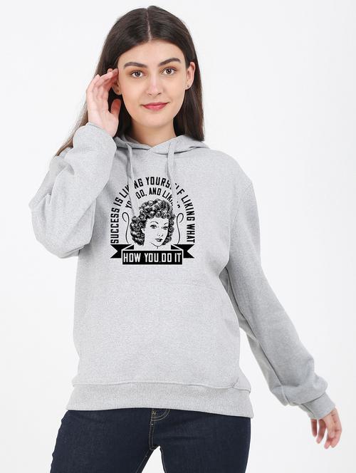 hooded neck graphic sweatshirt - 17971859 - Very Small Image - 1