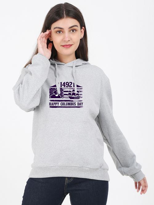 hooded neck graphic sweatshirt - 17971923 - Very Small Image - 1