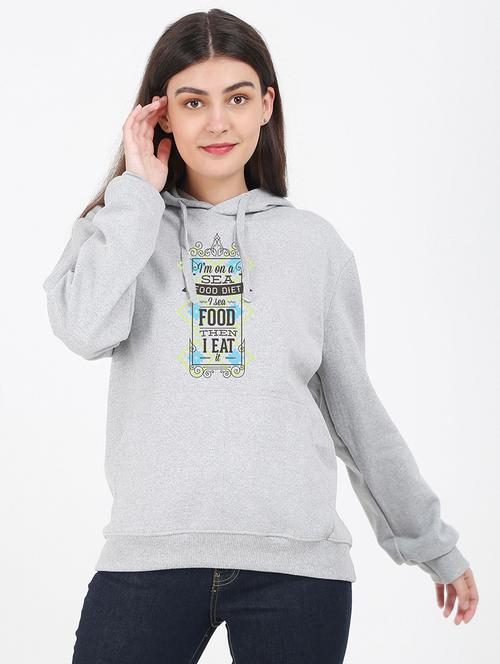 hooded neck graphic sweatshirt - 17972214 - Very Small Image - 1