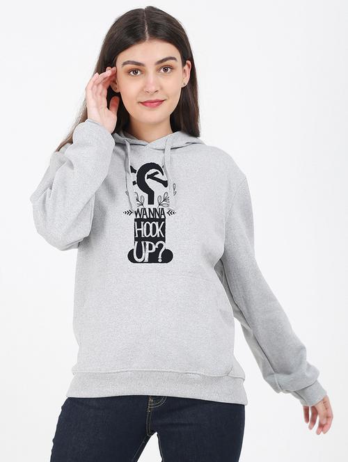 hooded neck graphic sweatshirt - 17972258 - Very Small Image - 1