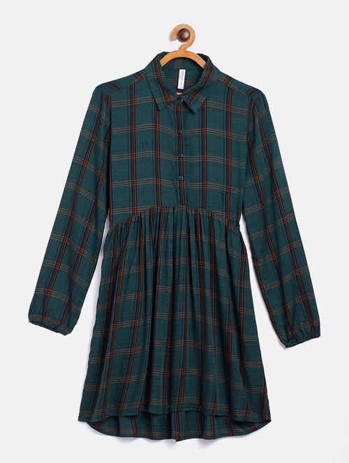teal checkered frock - 17975242 - Very Small Image - 1