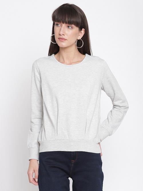 round neck solid sweatshirt - 17976090 - Very Small Image - 1