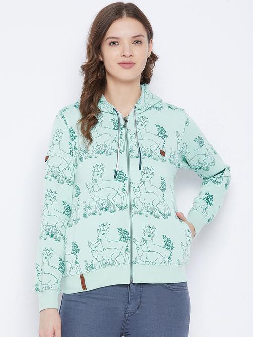hooded neck printed sweatshirt - 17976113 - Very Small Image - 1