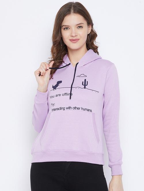 hooded neck printed sweatshirt - 17976119 - Very Small Image - 1