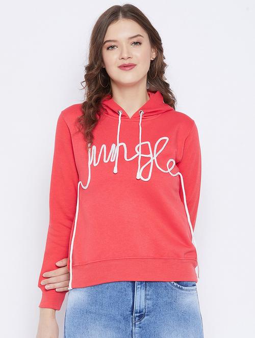 hooded neck applique sweatshirt - 17976122 - Very Small Image - 1