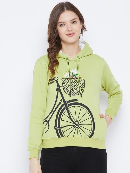 hooded neck printed sweatshirt - 17976128 - Very Small Image - 1