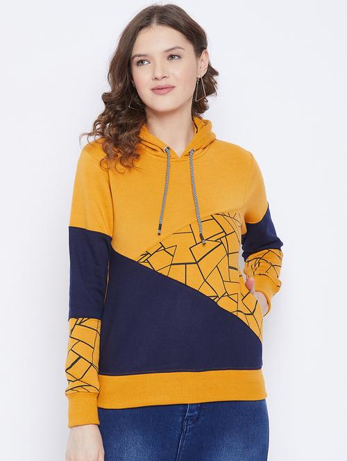 hooded neck color block sweatshirt - 17976148 - Very Small Image - 1
