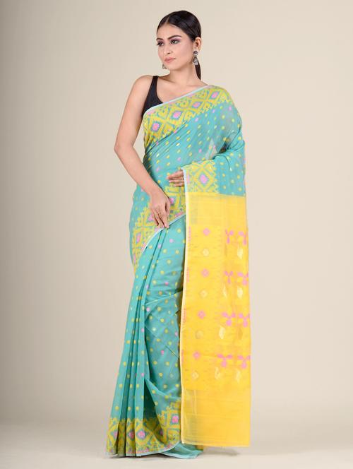 women self design jamdani saree - 17976238 - Very Small Image - 1
