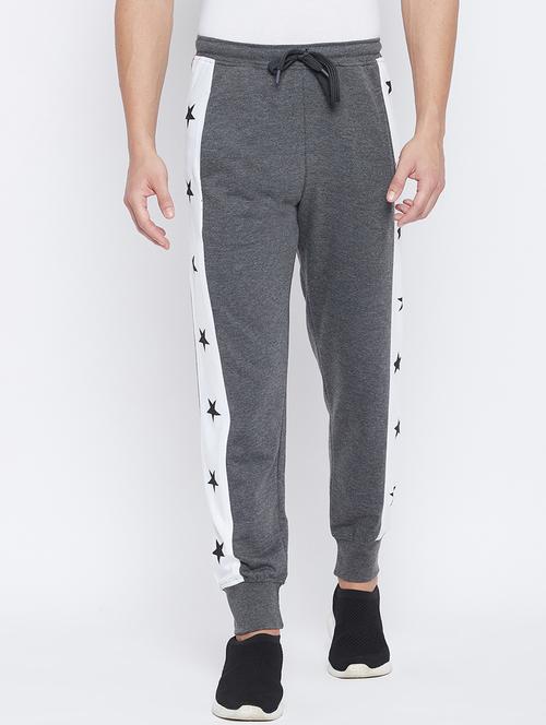 grey color block track pant - 17976319 - Very Small Image - 1