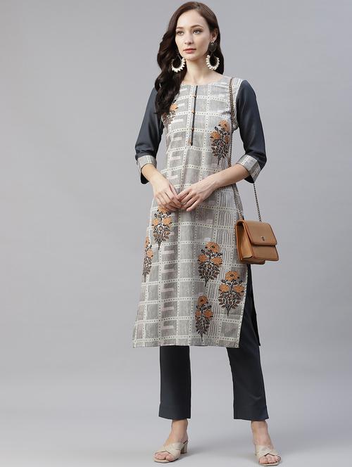 floral kurta pant set - 17977344 - Very Small Image - 1