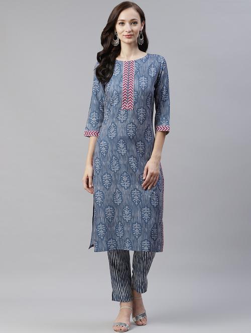 striped kurta pant set - 17977352 - Very Small Image - 1