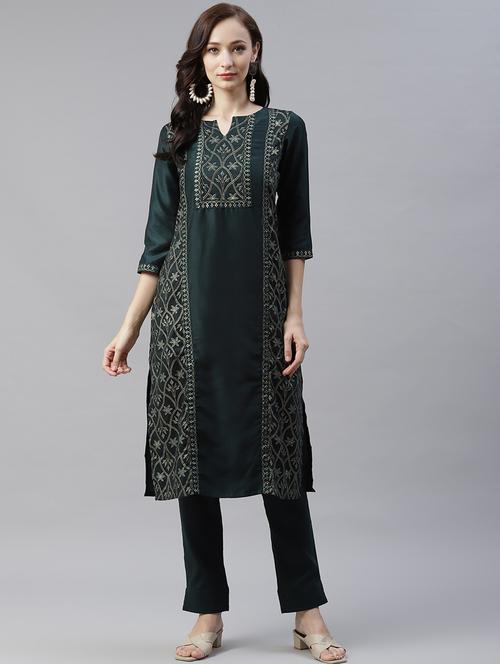 floral kurta pant set - 17977356 - Very Small Image - 1