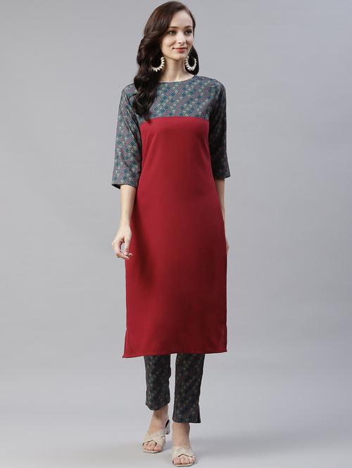 printed kurta pant set - 17977387 - Very Small Image - 1