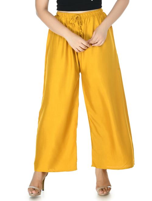 yellow solid palazzo - 17977613 - Very Small Image - 1