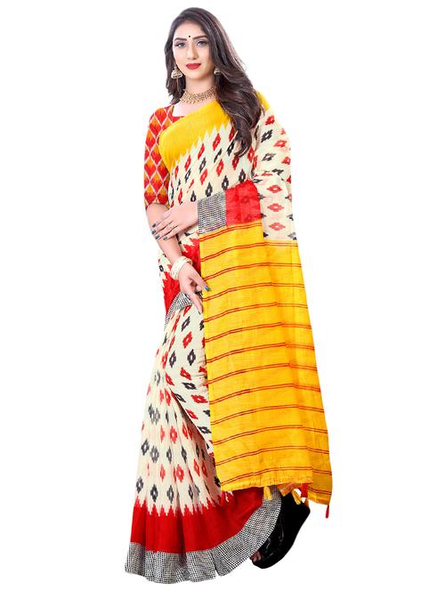 ikat printed saree - 17977634 - Very Small Image - 1