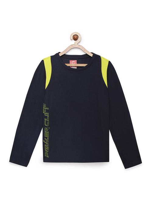 navy blue printed t-shirt - 17977739 - Very Small Image - 1