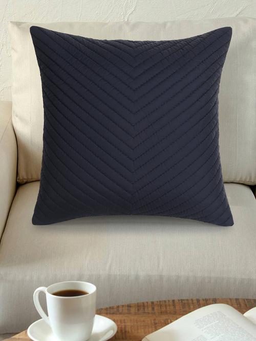 mezposh rasta black polyester geometric quilted cushion cover (12"x12") - 17977792 - Very Small Image - 1