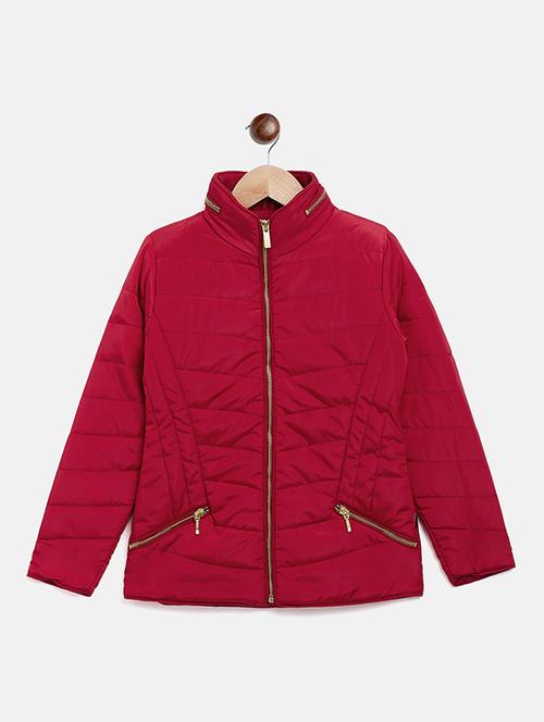red solid quilted jackets - 17977967 - Very Small Image - 1