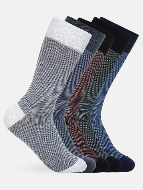 set of 3 multi colored cotton full length sock - 17980420 - Very Small Image - 1