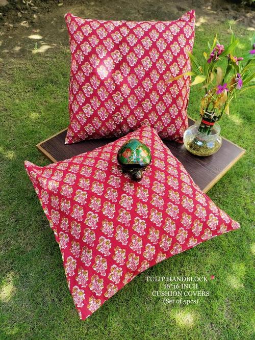 tulip handblock cushion covers which are - 17980711 - Very Small Image - 1