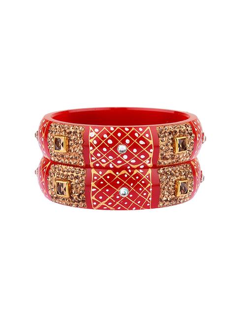 crystal studded acrylic bangles set (4 pc) - 17980791 - Very Small Image - 1