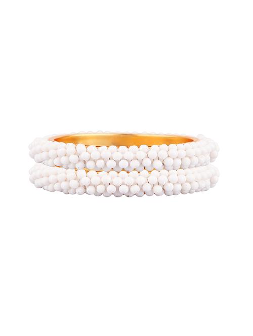 white beaded bangle set (2 pc) - 17980804 - Very Small Image - 1