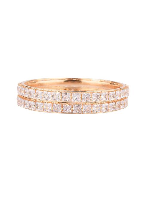 white crystal bangle (set of 2) - 17980821 - Very Small Image - 1