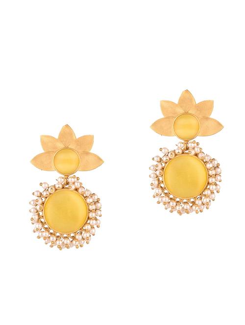 yellow copper drop earring - 17981751 - Very Small Image - 1