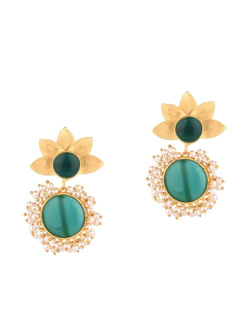 green copper drop earring - 17981752 - Very Small Image - 1