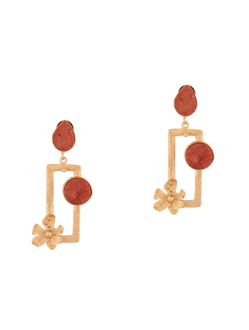 orange copper drop earring - 17981791 - Very Small Image - 1
