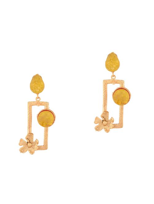 yellow copper drop earring - 17981792 - Very Small Image - 1