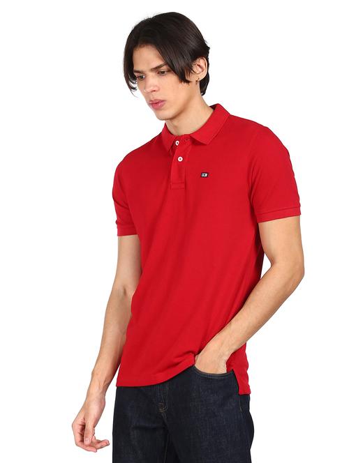 red solid polo t-shirt - 17982157 - Very Small Image - 1