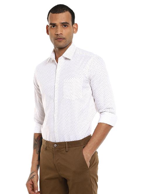 white printed formal shirt - 17982237 - Very Small Image - 1
