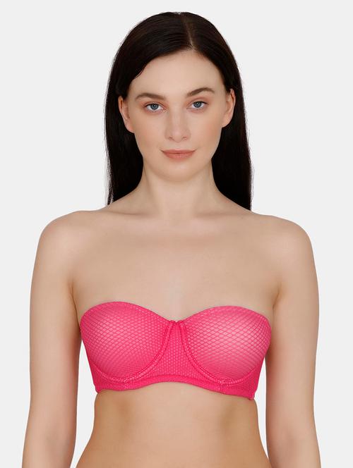pink solid balconette bra - 17982271 - Very Small Image - 1