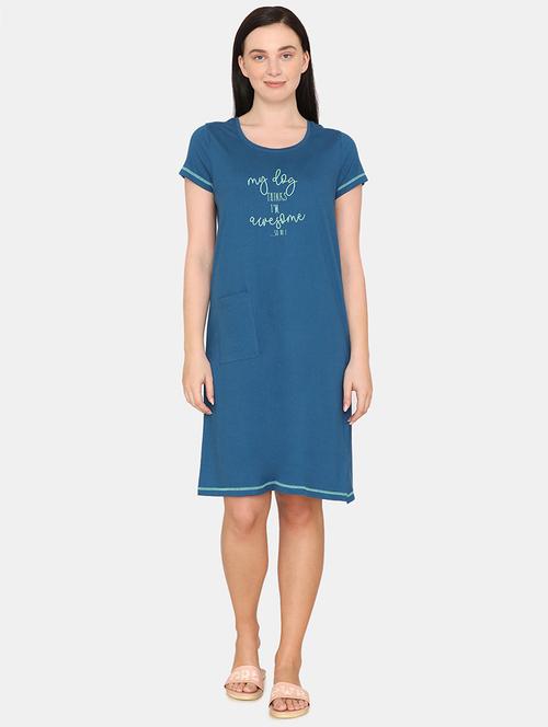 round neck printed sleepshirt - 17982353 - Very Small Image - 1
