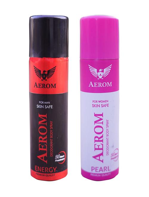 aerom energy and pearl deodorant body spray for men and women, 300 ml (pack of 2) - 17982581 - Very Small Image - 1